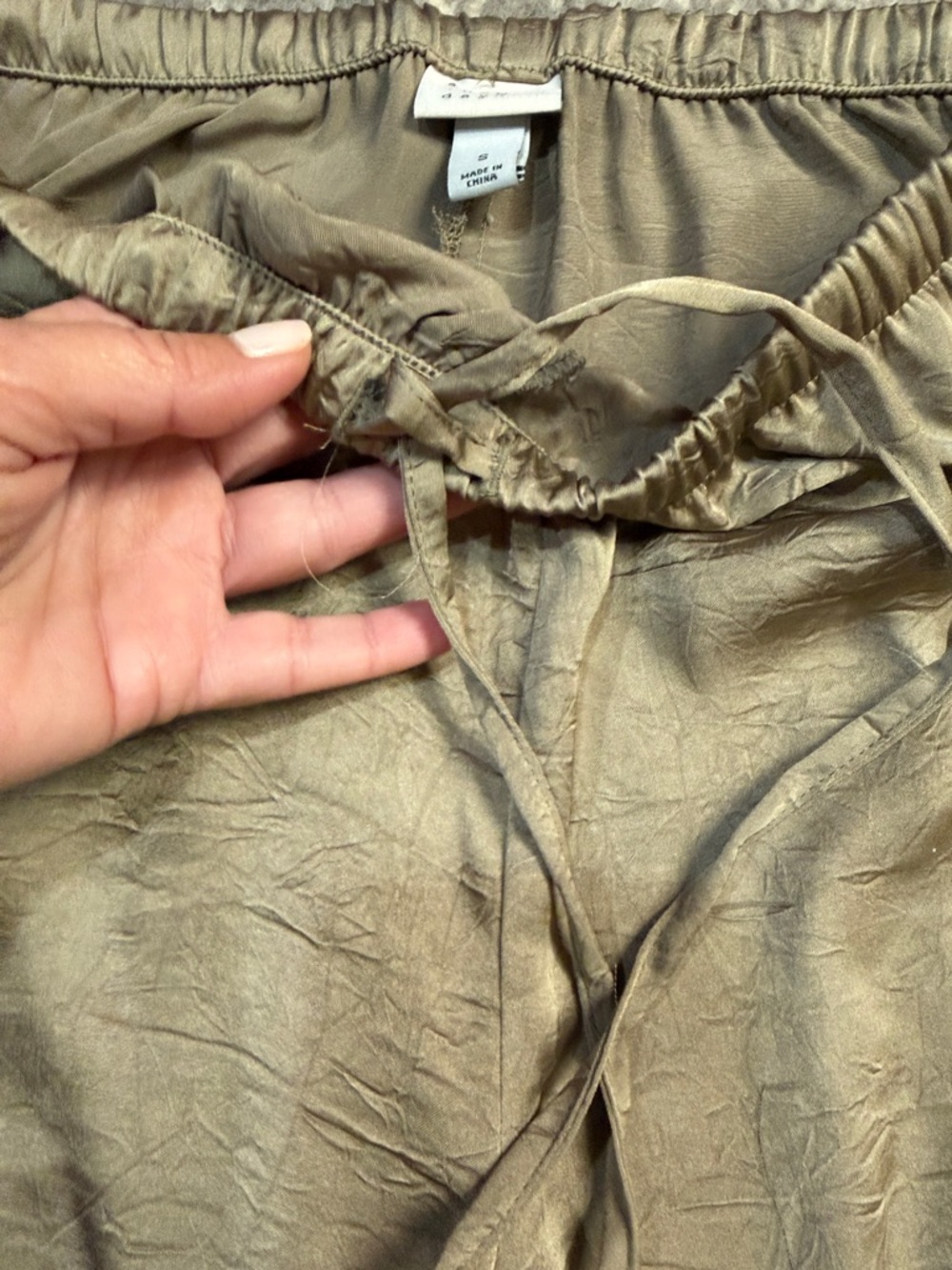 a new day Olive-Taupe Wide Leg Drawstring Pants - Picture 4 of 4